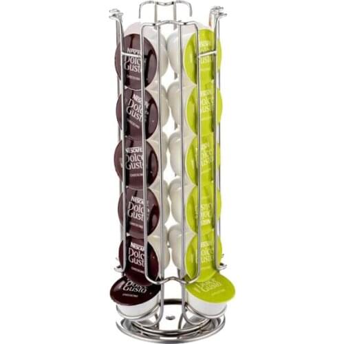 High quality Rotating Coffee Pod Holder Coffee Capsule Storage Rack for 24pcs Dolce Gusto Capsule display rack free shipping