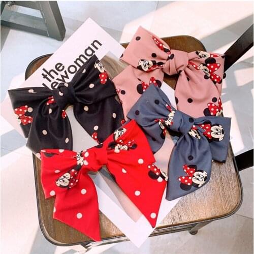 Disney mickey mouse girl hair clip Cartoon minnie big bow wild hairpin jewelry children Hair d accessories