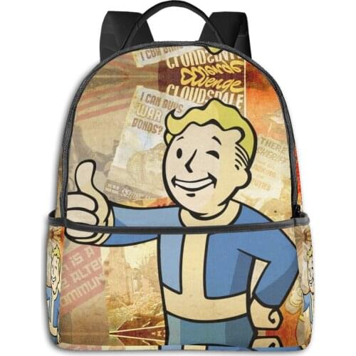 Fallout Womens backpack Storage Bag Cute Fallout backpack carrier Teen Girl Boy Large Capacity Rucksack