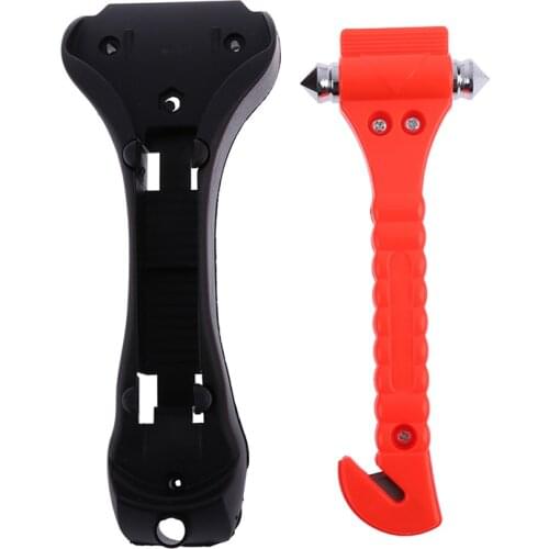 1PC Mini car safety hammer life saving escape emergency multi-function hammer window glass breaker With base