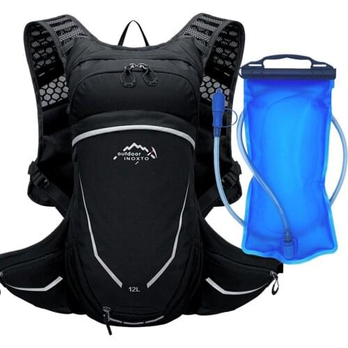 12L Outdoor Sport Cycling Run Water Bag Storage Hydration Pocket Backpack UltraLight Hiking Bike Riding Pack Bladder Knapsack