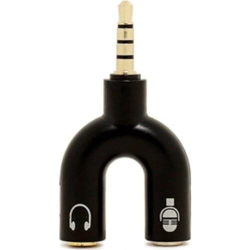 2 Port Headphone Splitter 3.5mm Stereo Audio Headset Hub Splitter for Earphone Splitter Adapte