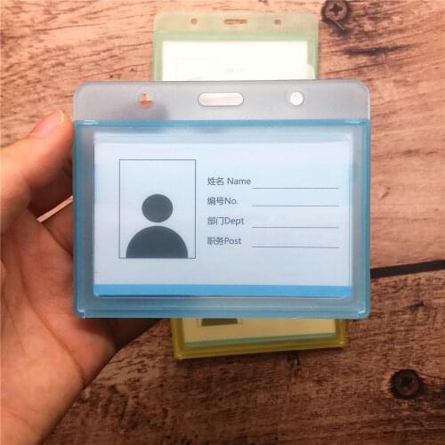 2PCS Waterproof Durable Pack of Hard Plastic ID Card Badge Holder Nurse School Entrance Guard Card Key ID Name Card