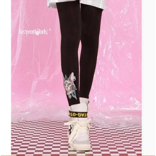 2020 Autumn and Winter New Fashion Girls Cool Cat Printed Pantyhose