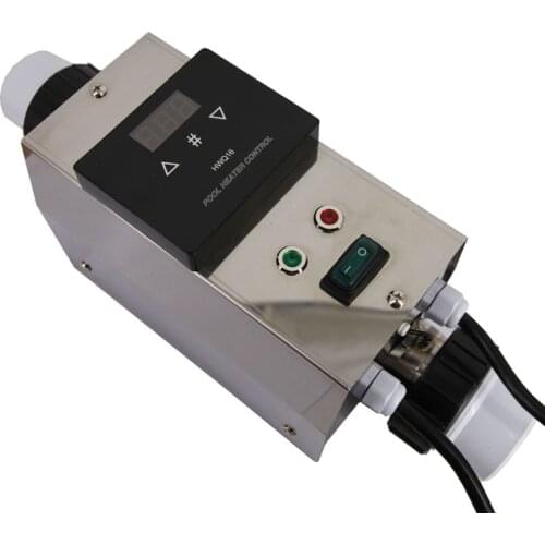 3KW 220V Pool Heater Electric Swimming Pool and SPA Bath Heating Tub Water Heater Thermostat Swimming Pool Accessories