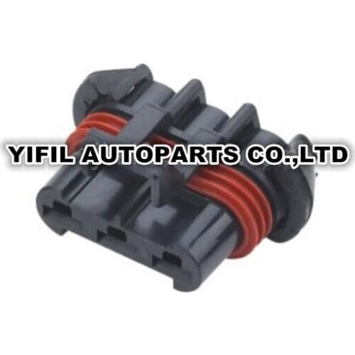 5/10/20/50/100pcs/lot 3 Pin/Way Female Automotive Cooler Fan Connector Plug Socket With Terminals 12124685 For Delphi Haval H3