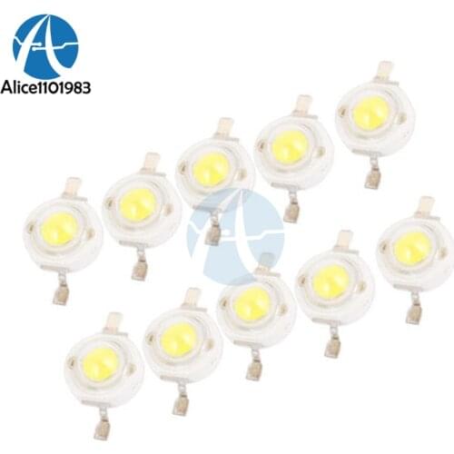 50PCS 1W LED High power Lamp beads Pure White 300mA 3.2-3.4V 100-120LM 30mil