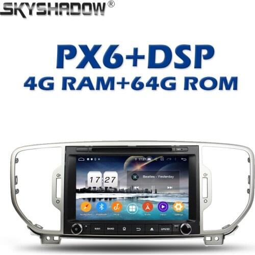 720P IPS DSP Android 10.0 8Core 4GB + 64GB Bluetooth 5.0 Wifi LTE GPS Map Car DVD Player RDS Radio For kia Sportage 2016 2017