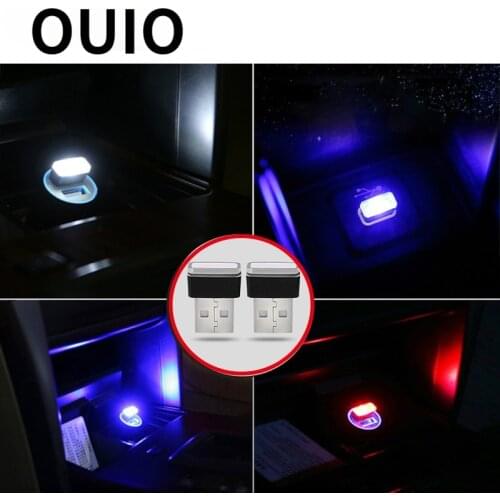 Car Mini USB Atmosphere Light Interior LED For Skoda Rapid Octavia A7 A5 2 Fabia Kia Sportage 2019 Rio 3 4 x line Ceed Mazda 3 6