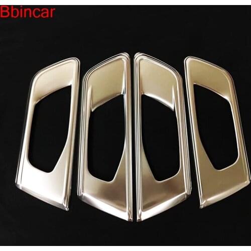 Bbincar Stainless Steel Door Inner Bowl Protect Sticks Trim Car styling 4pcs For Honda CRV CR-V 2017 2018