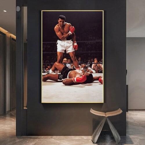 Boxer Muhammad Ali Canvas Painting Decoration Poster and Prints Wall Art Picture Prints for Living Room Home Decor Painting Gift