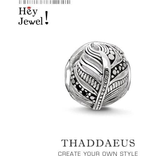 Beads Black Feather,2019 Winter Silver Charms Fits Bracelet Europe Karma European Jewelry Accessories for Women Men