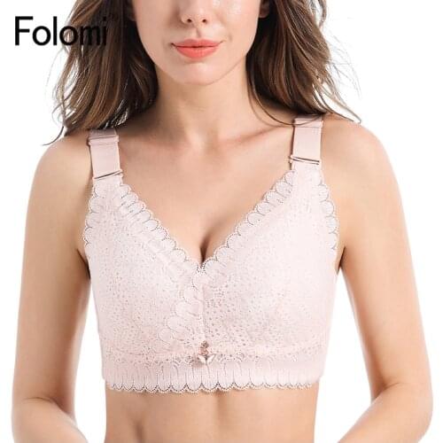 Folomi Plus Size Women Bra Full Coverage Wireless Bralette Minimizer Thin Cup Lingerie Femme 34 to 50
