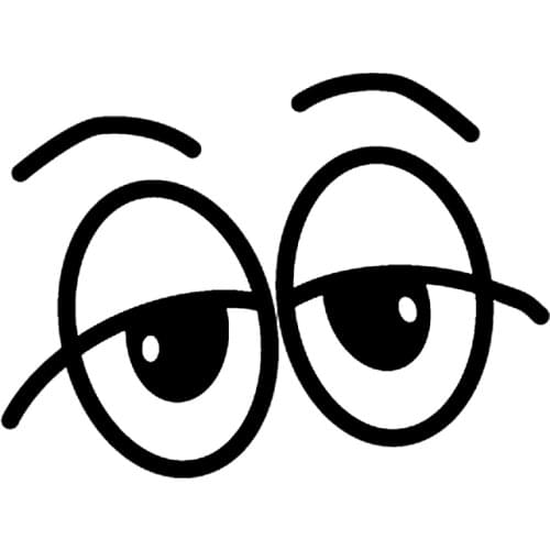 CS-10392# Vinyl Decal Eyes Car Sticker Waterproof Auto Decors on Truck Bumper Rear Window