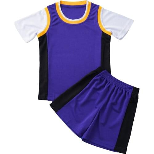 Kids Boys Summer Breathable Sport Suit Short Sleeves T-shirt and Shorts Sportswear for Running Football Basketball Competition