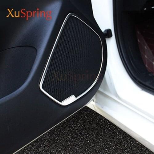For Mazda 3 Axela 2014-2018 Car Door Stereo Speaker Audio Sound Loudspeaker Molding Cover Kit Interior Trim