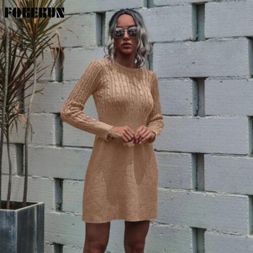 Модные трикотажные платья FORERUN China At AliExpress