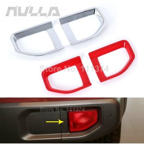 Chrome Car Rear Fog Light Foggy Lamp Frame Protect Decor Cover Trim For Jeep Wrangler JL 2018 2019 2020 Car Exterior Accessories