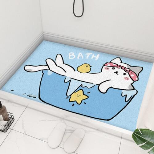 Bathroom Doormat Entrance Hallway Rectangle Printed Non-Slip Floor Rugs Front Door Mat Outdoor Rugs Carpet Bedroom Kitchen