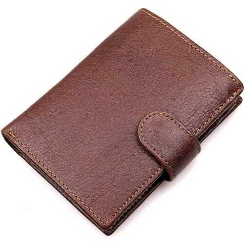 Genuine Leather Wallets Coin Multi-card Leather Mens Wallet Retro Wallet RFID Top Quality Retro Short Wallet