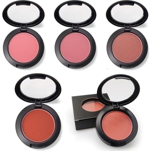 Makeup Soft Smooth Single Blush Long lasting Pigment Fixed Face Cheek Contour Powder Foundation Blusher Cosmetics Custom Label