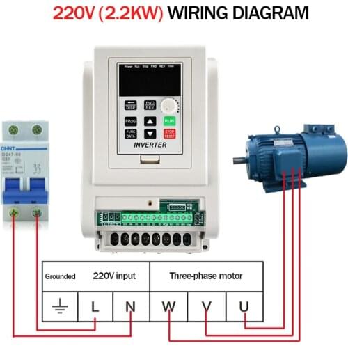 220V VFD 1.5KW 2.2KW 4KW Single phase inverter VFD 2hp3hp inverter Frequency Converter Frequenc Drive Spindle Speed Control