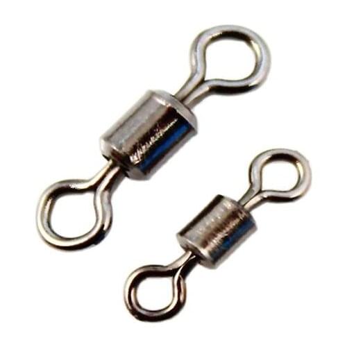 100pcs swivels fishing tackle Rolling Swivel Connector with Ball Bearing Solid Rings Sea Fishing Accessories and suppliers