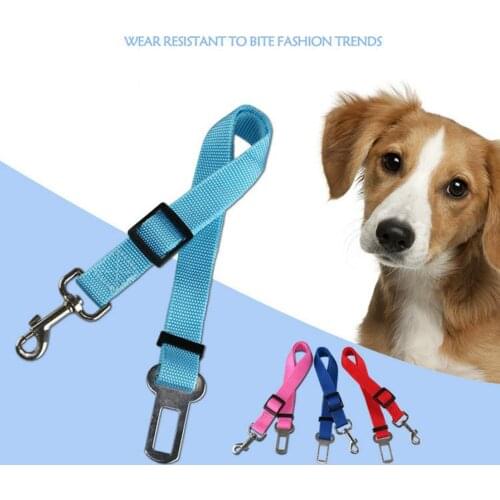 Adjustable Leash Dog Car Seat Belt Safety Protector Outdoor Travel Pet Accessories Breakaway Solid Harness Supplies