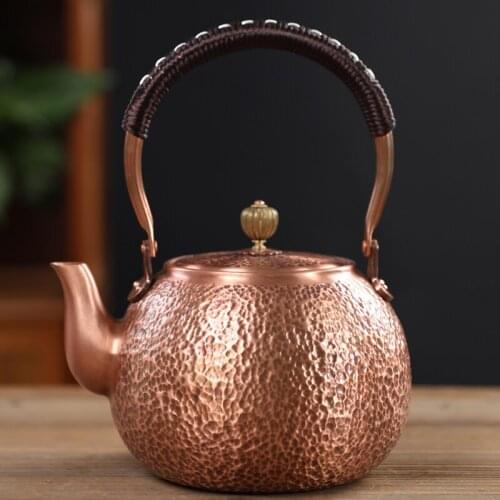 Handmade Teapot Boiling Pots Copper Kettle Pure Copper Teapot Household Teapot Electric Pottery Tetera Stove Kettle EI50TP