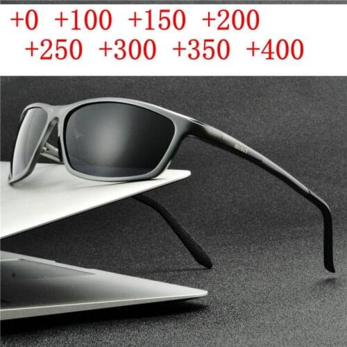 2020 New Aluminum Magnesium Bifocal Reading Sun Glasses Women Men Presbyopia Sports Reading Sunglasses Diopter Sunglasses NX