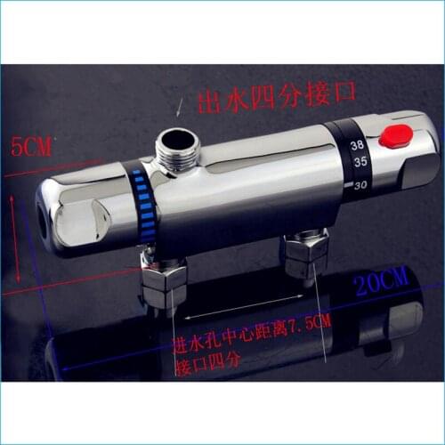 Thermostatic mixing valve solar,brass thermostatic mixer tap,wall mounted chrome shower thermostatic faucet,Free Shipping J14406