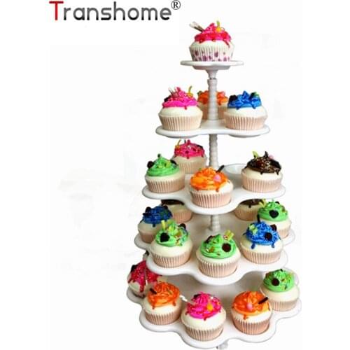 Transhome Cupcake Stand Macaron Tower 5 Tier Cake Display Stand Wedding Cake Stand Dessert Rack Cake Stands For Decoration 2019