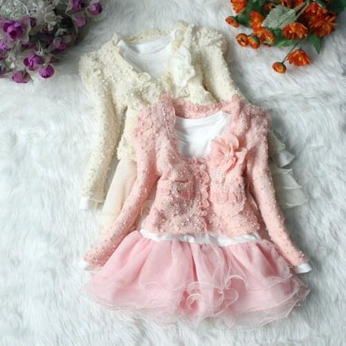 High quality 4set/lot dresses coat spring Autumn baby wear clothes coat jackets clothing children girls dresses