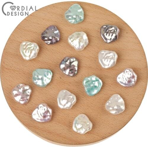Cordial Design 13*14MM Acrylic Bead/Jewelry Accessories/Leaf Shape/Imitation Pearl Beads/Jewelry Findings & Components