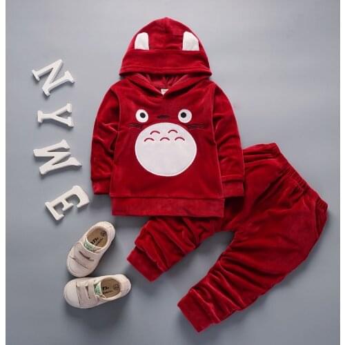 ZWF544 Spring autumn long-sleeved childrens suit baby boys long-sleeved hooded cotton good quality pants two-piece suit