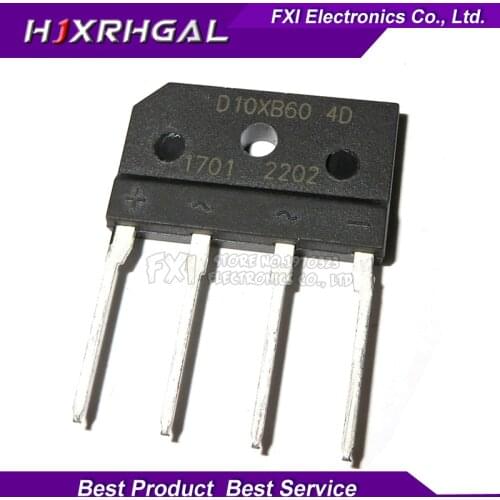 10PCS D10XB60 bridge rectifier 10A 600V new original