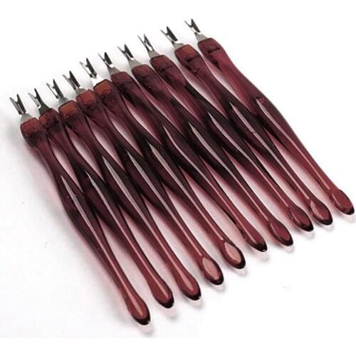 10pcs/set Skin Care Dead Skin Fork Trimmer Peeling Cuticle Remover Nail Art Tool Women Manicure Nail Tool Foot Care Tool 11cm TK