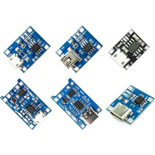 10pcs/lot 5V Micro USB 1A 18650 Lithium Battery Charging Board With Protection Charger Module