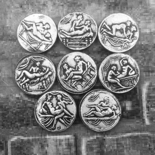 16 Pcs/set Embossed Wanderer Sexy Coin Greek Coin Companion Coin Collection Commemorative Coin Gift Challenge Coin