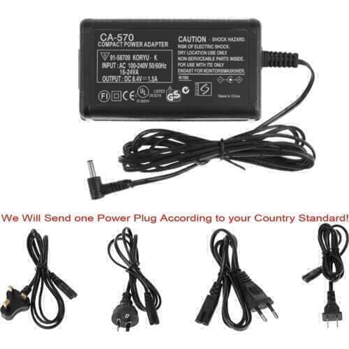 Compact Power Adapter for Canon DC210 DC220 DC230 DC310 DC320 DC330 DC410 DC420 DVD Camcorder