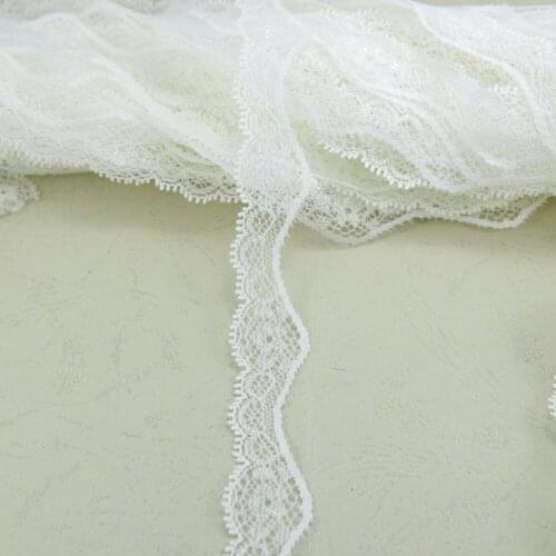 Vs ivory NON-Elastic non-stretch Lace trim DIY sewing garment accessories 21mm width 85 yards CD0200027188