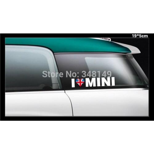 Aliauto Car-styling I lOVE MINI Reflective Car sticker And Decals Accessories For Mini Cooper Countryman R50 R52 R53 R58 R56