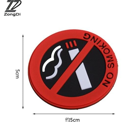 ZD 1Pc car stickers NO SMOKING logo for Subaru Impreza XV Hyundai Solaris tucson I30 IX25 creta Kia Rio K2 Ceed Sportage 2017