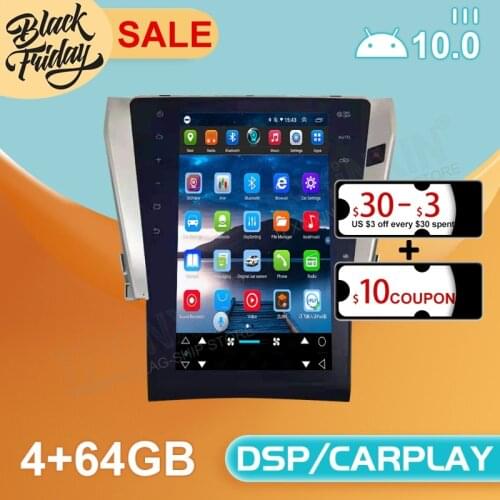 Android 10 Tesla Style for Toyota Camry 7 XV 50 55 2011 Car GPS Navigation Auto Radio Stereo Multimedia Player Carplay Head Unit