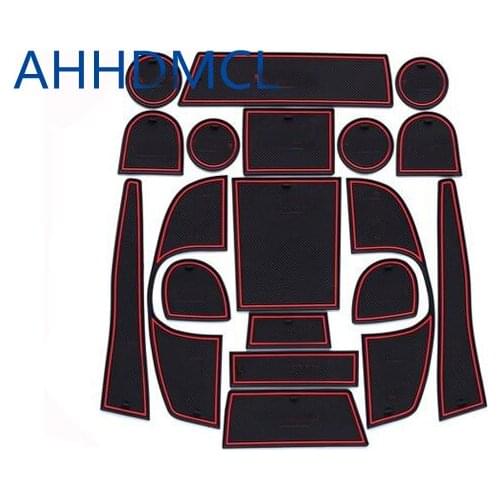 Car Anti-Dirty Pad Door Groove Gate Slot Cup Armrest Storage Mat For Touran 2008 2009 2010 2011 2012 2013 2014 2015