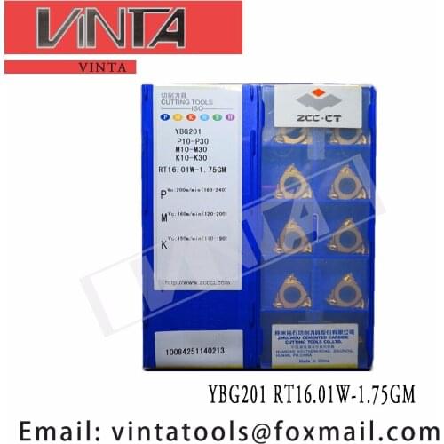 Free shipping high quality 10pcs/lots YBG201 RT16.01W-1.75GM cnc carbide turning inserts