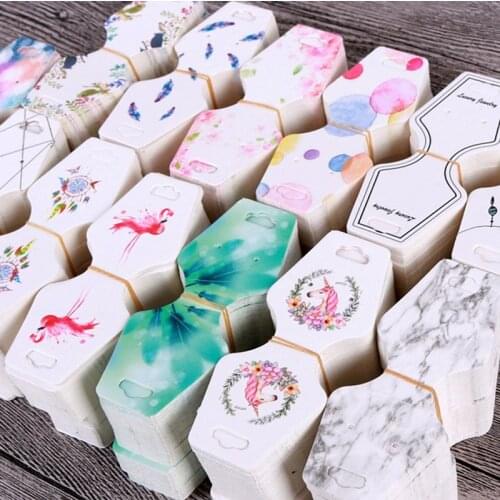 100 Pcs Printing Necklace Cards Bracelet Bracelet Jewelry Display Hang Tags Paper