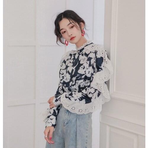 2020 Cotton Regular O-neck None Top Vadim Blusas free Shipping Design Shirt 2021 Spring New Sleeve Bat Loose