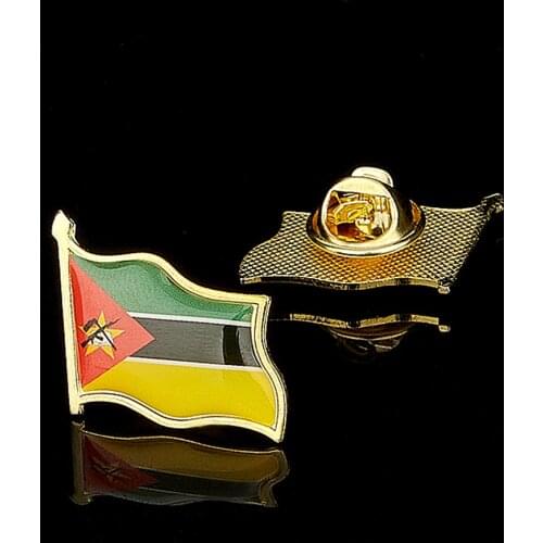 The Republic of Mozambique Country Waving National Flag Lapel Hat Cap Tie Pin Badge Brooch