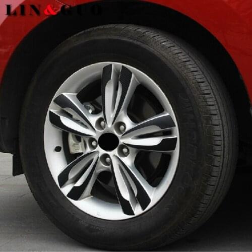 40 pcs Case For hyundai ix35 Elantra 3D Carbon Fiber Car Wheel Hub Stickers Rim Sticker Decoration Car-Styling